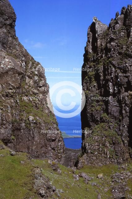 Basalt rocks in Quirang, Isle fo Skye, Scotland, 20th century. Artist: CM Dixon.