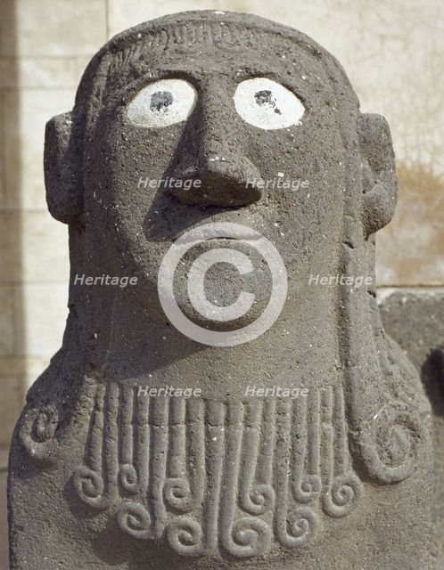 Basalt sphinx, Temple of Tell Halaf, c6100 to 5400 BC.  Creator: Unknown.