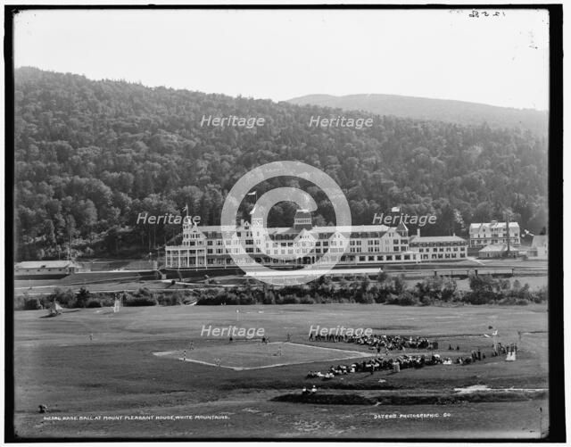 Base ball [sic] at Mount Pleasant House, White Mountains, between 1890 and 1901. Creator: Unknown.