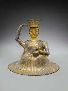 Base for a Water Pipe (huqqa) in the Form of a Dancer (image 2 of 3), between c.1750 and c.1900. Creator: Unknown