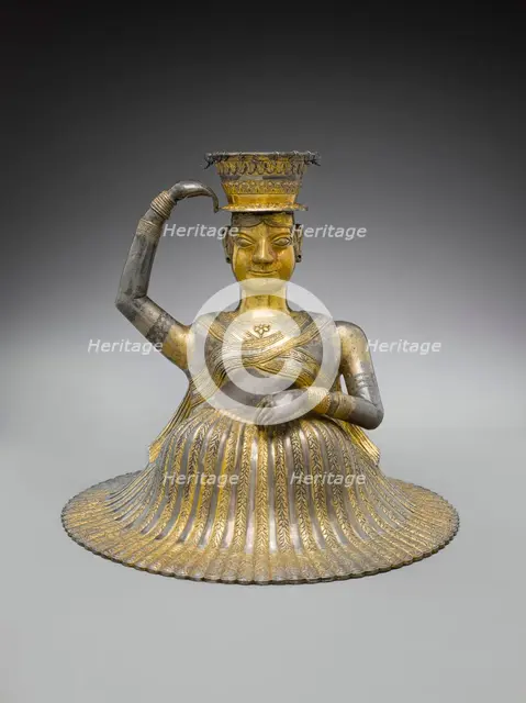 Base for a Water Pipe (huqqa) in the Form of a Dancer (image 2 of 3), between c.1750 and c.1900. Creator: Unknown.