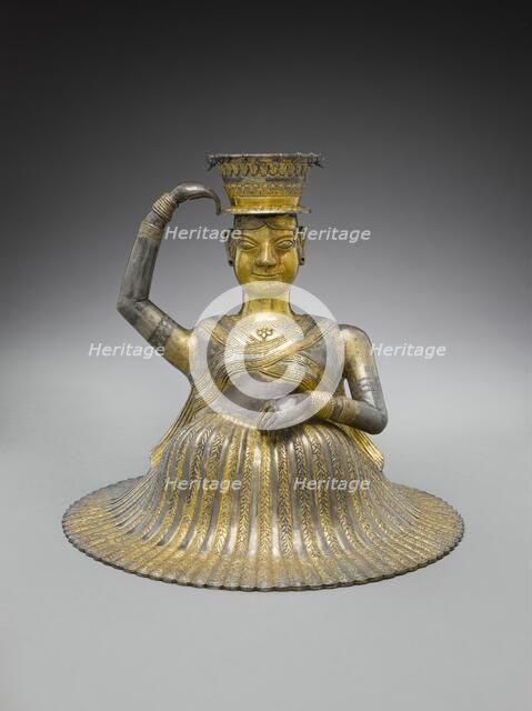 Base for a Water Pipe (huqqa) in the Form of a Dancer (image 2 of 3), between c.1750 and c.1900. Creator: Unknown.