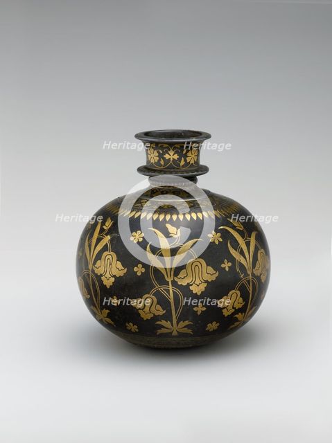 Base for a Water Pipe (Huqqa) with Irises, India, late 17th century. Creator: Unknown.