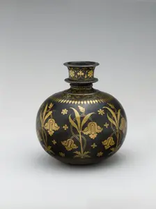 Base for a Water Pipe (Huqqa) with Irises, India, late 17th century. Creator: Unknown