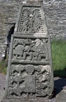 Base of the east face of the Moone Cross, 7th century