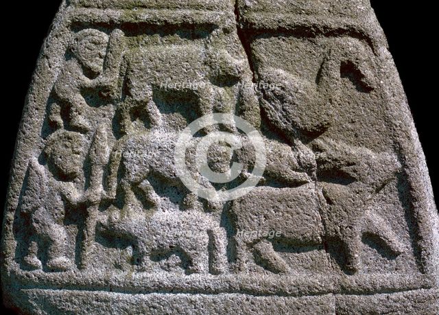Base of the south cross at Castle Dermot. Artist: Unknown