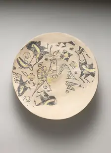 Base of a Footed Buff Ware Vessel, Iran, late 8th-9th century. Creator: Unknown
