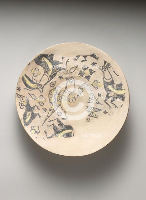 Base of a Footed Buff Ware Vessel, Iran, late 8th-9th century. Creator: Unknown.
