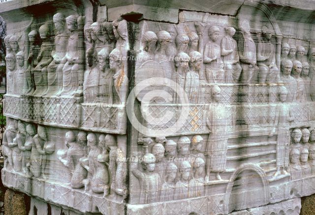 Base of an Egyptian obelisk, Byzantine Emperor Theodosius, 4th century. Artist: Unknown