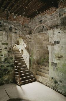Basement of the north tower of the inner bailey, Pevensey Castle, East Sussex, c1990-c2017(?). Artist: Historic England Staff Photographer