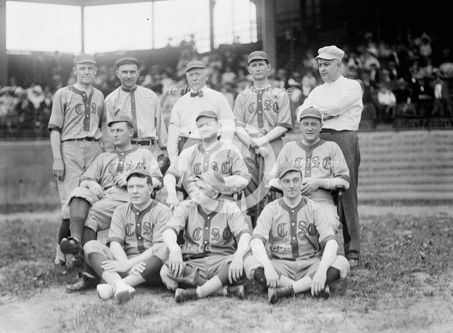 Baseball, Congressional - Front Row: Kinkead of New Jersey; Pat Harrison; Murray..., 1912. Creator: Harris & Ewing.