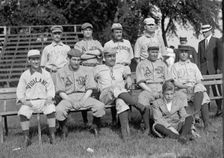 Baseball, Congressional, Front Row: Lafferty of Oregon; Sidney Anderson of Minnesota..., 1911. Creator: Harris & Ewing