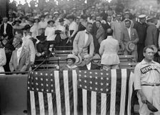 Baseball, Congressional - President And Mrs. Wilson, 1917. Creator: Harris & Ewing