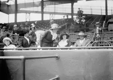 Baseball, Amateur And College - Watching Game Between Metropolitan And Chevy Chase Clubs..., 1913. Creator: Harris & Ewing