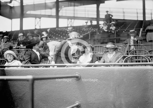 Baseball, Amateur And College - Watching Game Between Metropolitan And Chevy Chase Clubs..., 1913. Creator: Harris & Ewing.