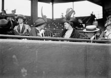 Baseball, Amateur And College - Watching Game Between Metropolitan And Chevy Chase Clubs..., 1913. Creator: Harris & Ewing