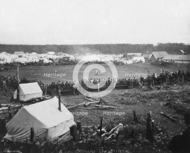 Baseball game, 1915. Creator: Unknown.