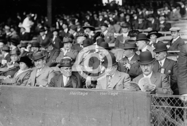 Baseball executives Edward J. McKeever (Brooklyn NL) and wife, Ben Shibe (Philadelphia AL), Garry He Creator: Bain News Service.