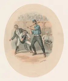 Baseball Scene, 1880-1900. Creator: Beatty and Votteler