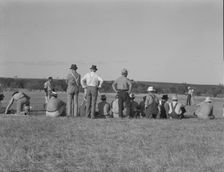 Baseball, Sunday afternoon - the town of Rice vs. the town of Perry, Texas, 1937. Creator: Dorothea Lange