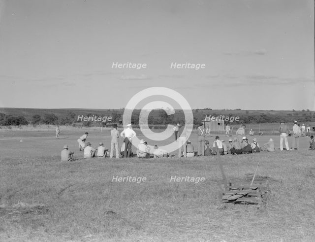 Baseball, Sunday afternoon - Rice vs. Perry, Texas, 1937. Creator: Dorothea Lange.