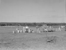 Baseball, Sunday afternoon - Rice vs. Perry, Texas, 1937. Creator: Dorothea Lange