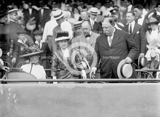 Baseball, Professional - Mrs. Knox; Sec. Knox; President Taft, 1912. Creator: Harris & Ewing.