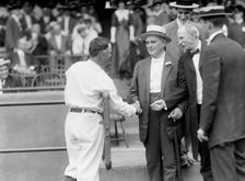 Baseball, Professional, Champ Clark, Shaking Hands with Clark Griffith, 1912. Creator: Harris & Ewing