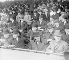 Baseball - Professional, Front: Sec. Garrison; Daniels; C.L. Berryman. Rear: James M. Baker..., 1913 Creator: Harris & Ewing