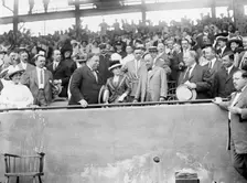 Baseball, Professional - L T R: Taft; Mrs. Knox; Sec. P.C. Knox; Vice President Sherman..., 1912. Creator: Harris & Ewing