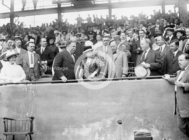 Baseball, Professional - L T R: Taft; Mrs. Knox; Sec. P.C. Knox; Vice President Sherman..., 1912. Creator: Harris & Ewing.