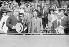 Baseball, Professional - L T R: Taft; Mrs. Knox; Sec. P.C. Knox; Vice President Sherman..., 1912. Creator: Harris & Ewing