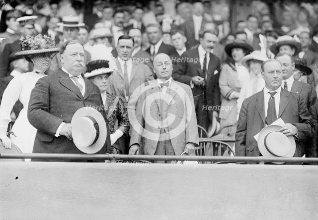 Baseball, Professional - L T R: Taft; Mrs. Knox; Sec. P.C. Knox; Vice President Sherman..., 1912. Creator: Harris & Ewing.