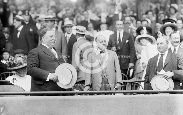 Baseball, Professional - Lt To Rt: Taft; Sec. P.C. Knox; Vice President Sherman; Mrs. Taft..., 1912. Creator: Harris & Ewing.