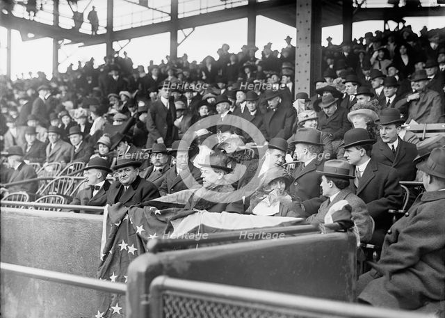 Baseball - Professional; President Wilson; Eleanor Wilson; Grayson, 1913. Creator: Harris & Ewing.