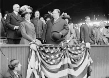 Baseball, Professional - President And Mrs. Taft; General Clarence Edwards, 1910. Creator: Harris & Ewing