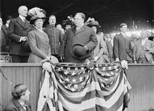 Baseball, Professional - President And Mrs. Taft; General Clarence Edwards, 1910. Creator: Harris & Ewing