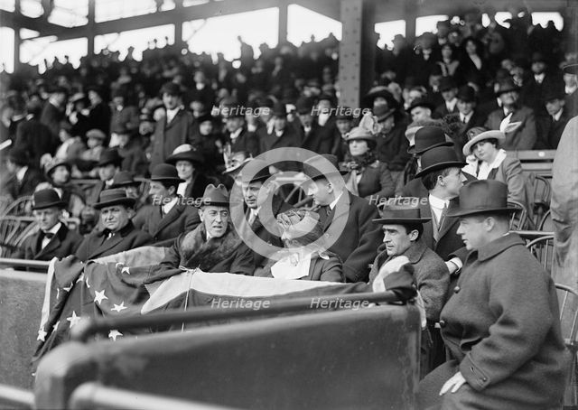 Baseball - Professional, Wilson At Game, 1913. Creator: Harris & Ewing.