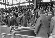 Baseball - Professional; Wilson Entering Box, 1913. Creator: Harris & Ewing