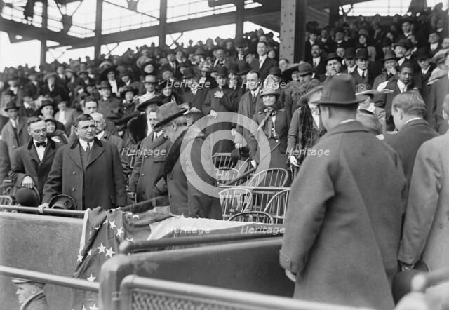 Baseball - Professional; Wilson Entering Box, 1913. Creator: Harris & Ewing.