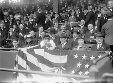 Baseball - Wilson At Ball Game; Grayson, Cary T, Dr, U.S.N, Chesley, Mrs. Willoughby S,, 1917. Creator: Harris & Ewing