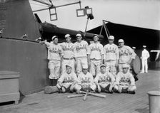 Baseball team on ship named WASHINGTON (baseball), c1911. Creator: Bain News Service