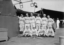 Baseball team on ship named WASHINGTON (baseball), c1911. Creator: Bain News Service