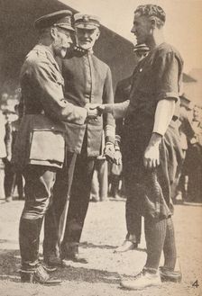 Baseball, the national game of the United States, was played by American troops while in England. T