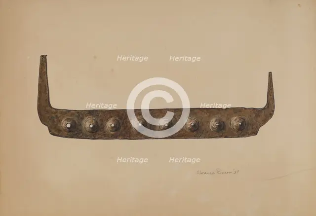 Basket Maker's Splint Gauge, 1939. Creator: Clarence Secor.