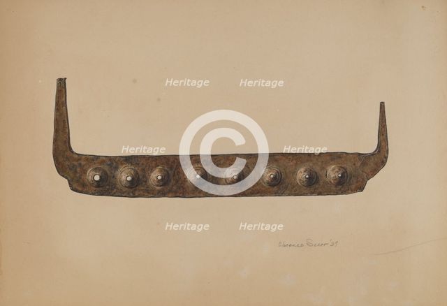 Basket Maker's Splint Gauge, 1939. Creator: Clarence Secor.
