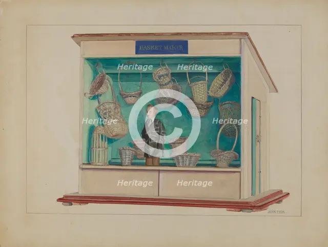 Basket Maker's Store, c. 1936. Creator: John Fisk.