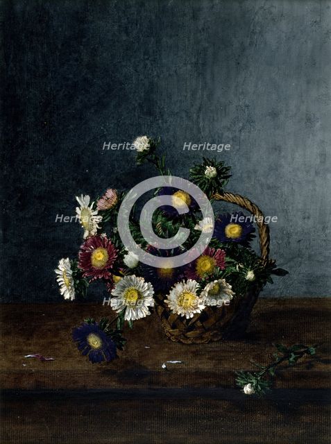 Basket of Oxeye Daisies, 1863. Creator: Leon Bonvin.