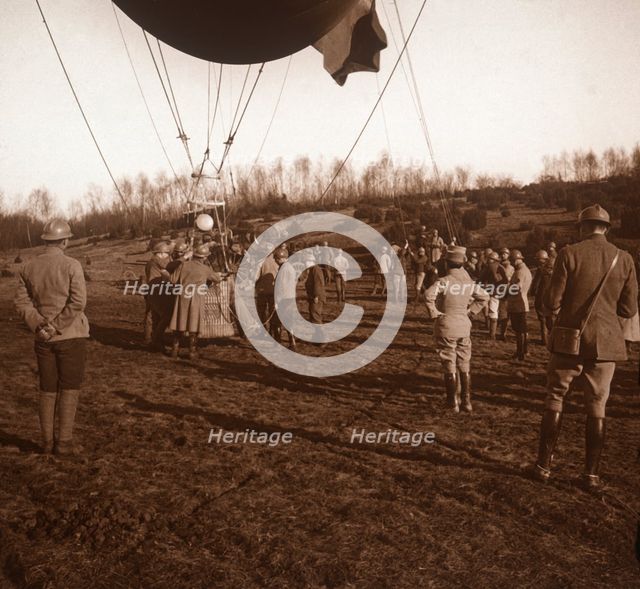 Basket of barrage balloon, c1914-c1918. Artist: Unknown.