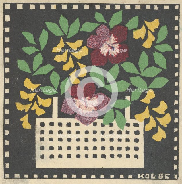 Basket of Flowers, 1907. Creator: Leopoldine Kolbe.